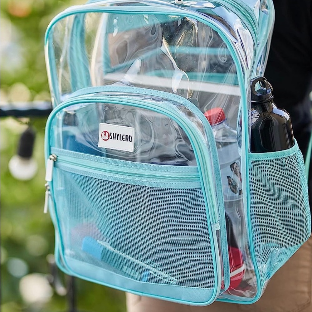 NWT SHYLERO Clear Backpack | 14 x 18 x 8 inch see through bookbag